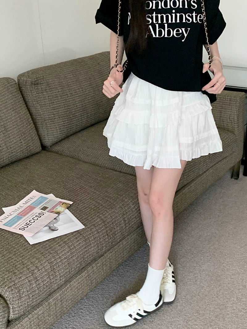 Trendy Flared Tiered Skirt