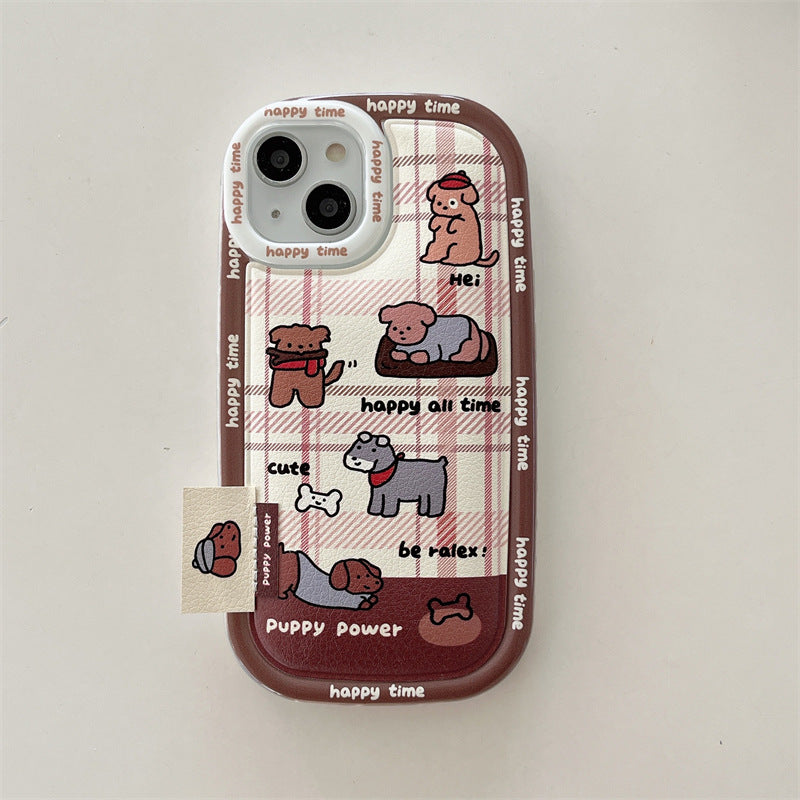 Happy All Time Maroon Plaid Case