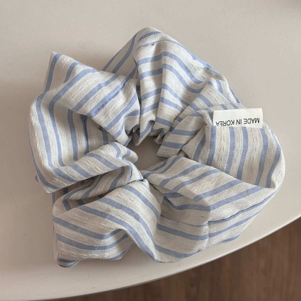 Blue Plaid Scrunchie Set