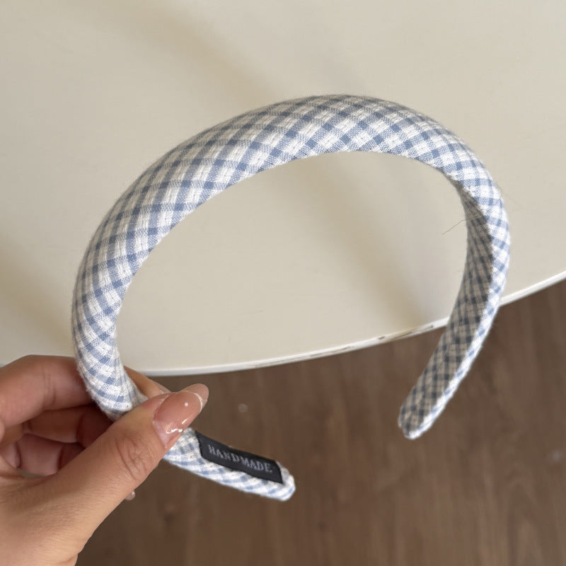 Plaid Fabric Headband Hair Accessories