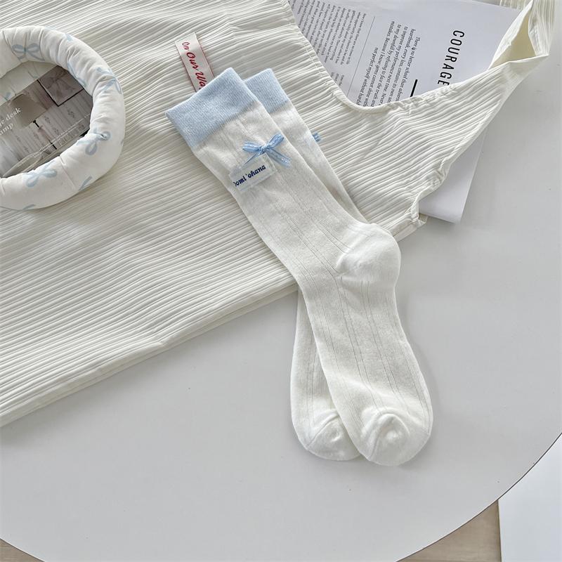 Pastel Ruffle Bow Socks