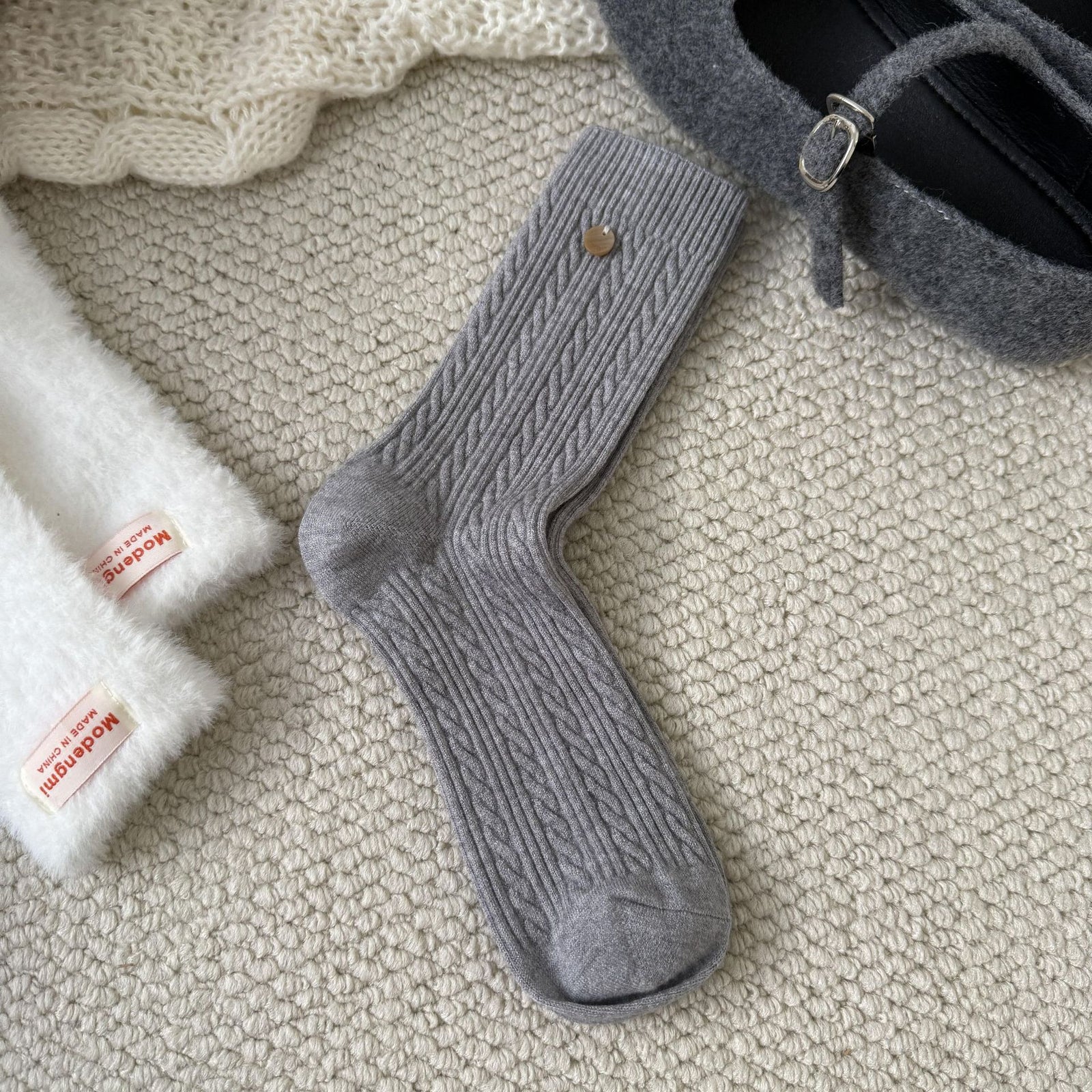 Cozy Critter Patterned Wool Socks