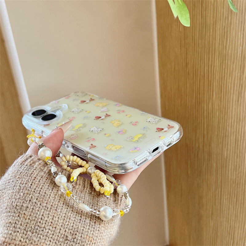 Cute Animal Print Clear Phone Case