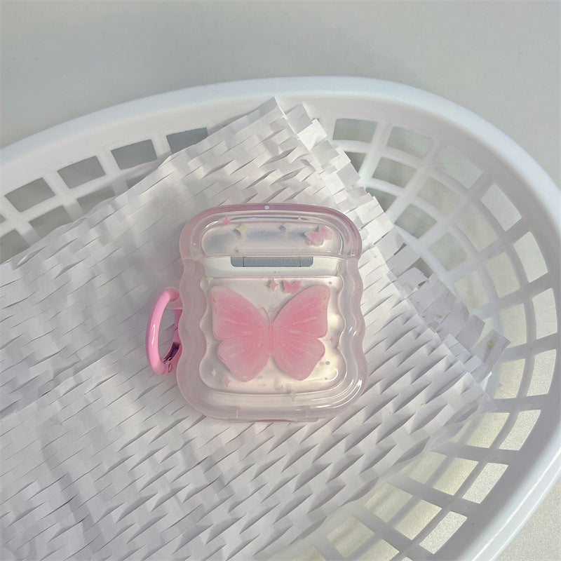 Pink Butterfly AirPods Case