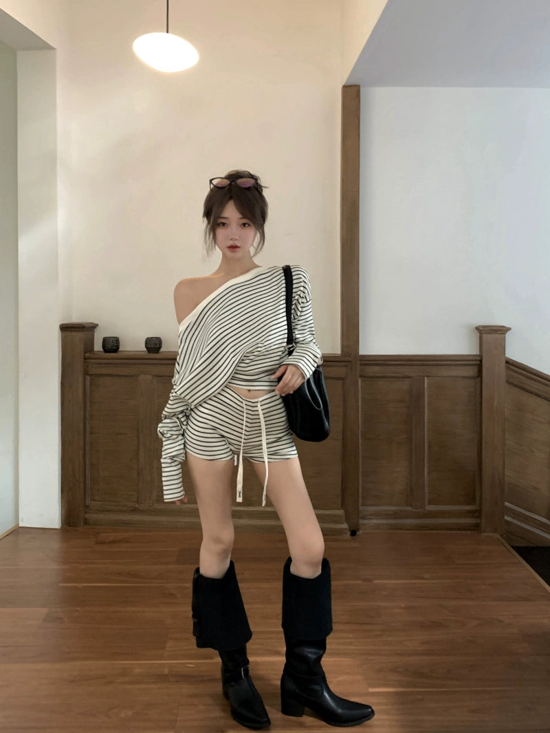 Cozy Knit Sweater Shorts Set