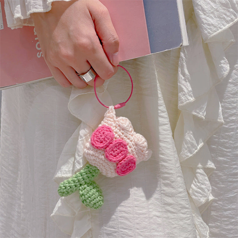 Knitted Tulip Airpods Bag