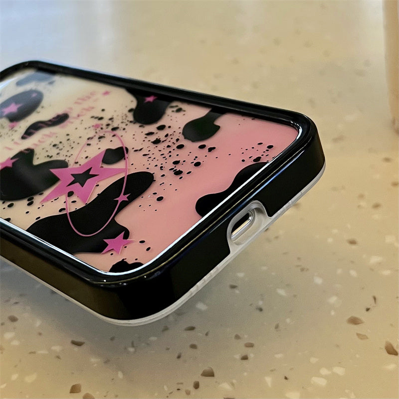 Black and pink stary case