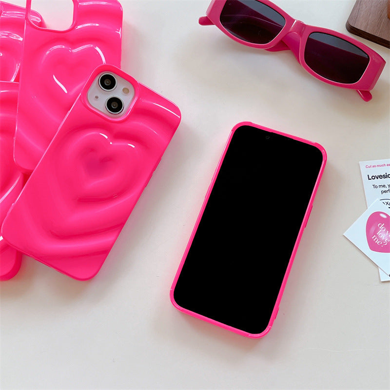 Hotpink Wavy Heart Case