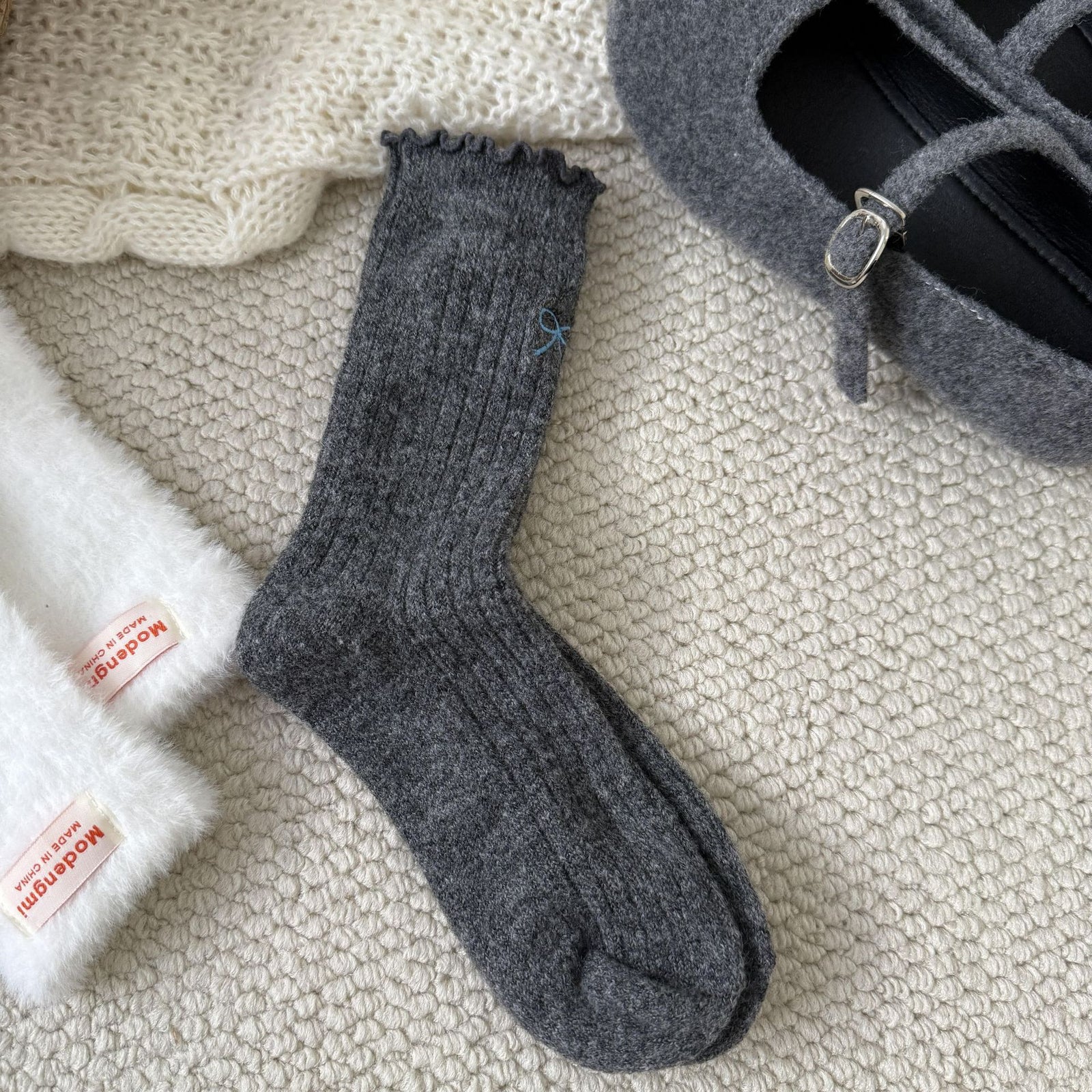 Cozy Critter Patterned Wool Socks