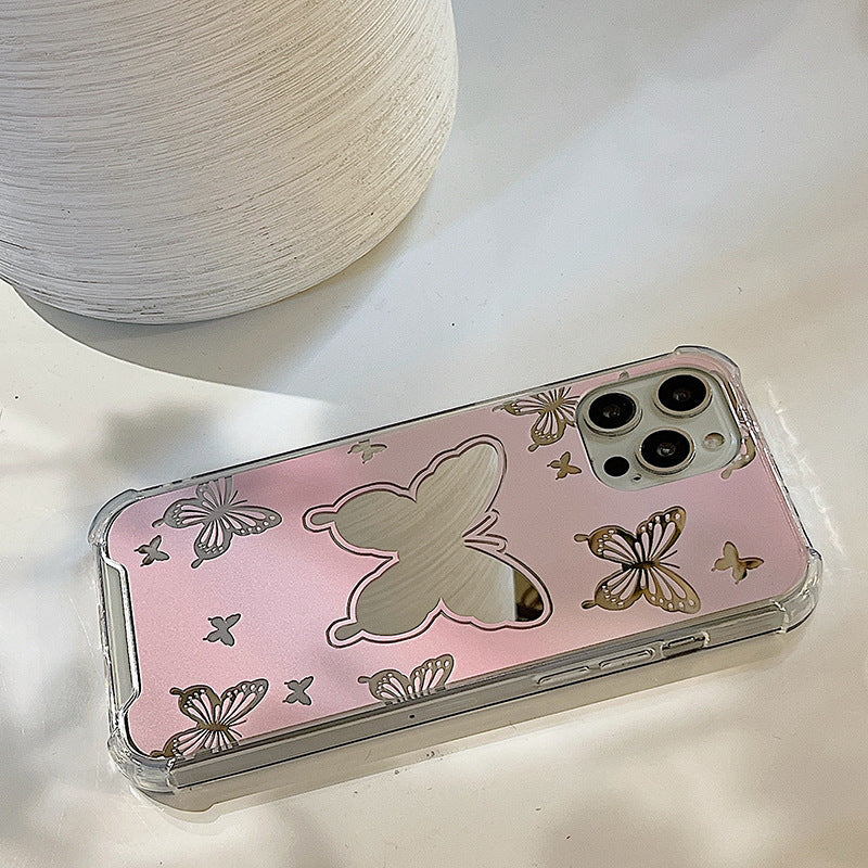 Pink Flutter Mirror Case