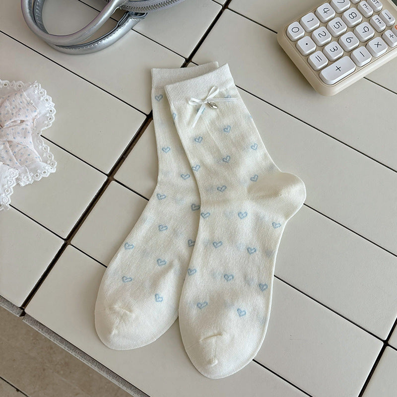 Assorted Pastel Embroidered Socks