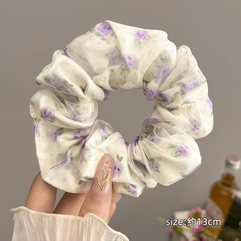 Gentle Elastic Floral Hair Scrunchies