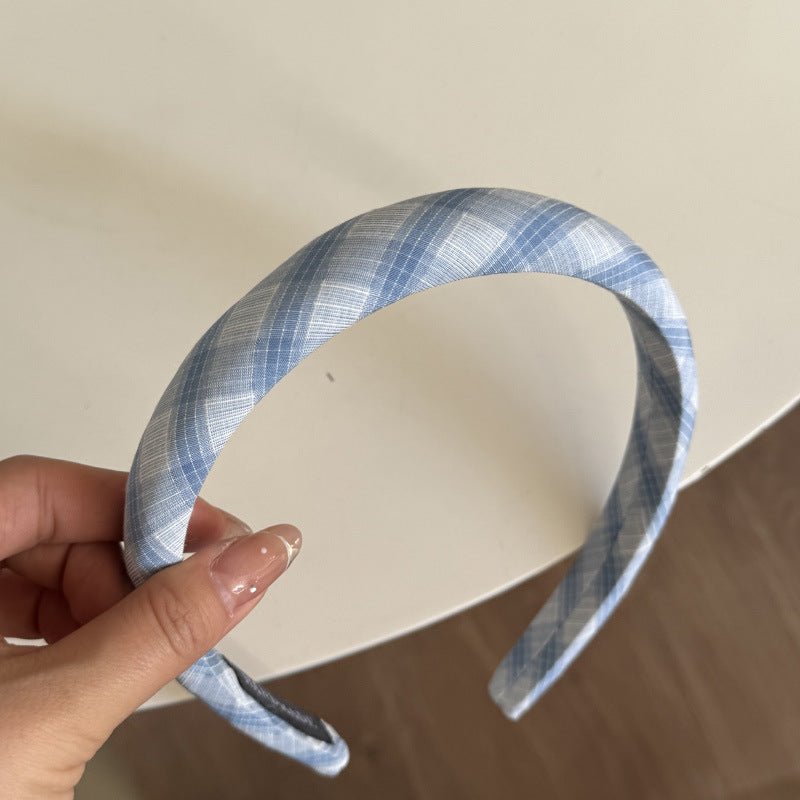 Plaid Fabric Headband Hair Accessories