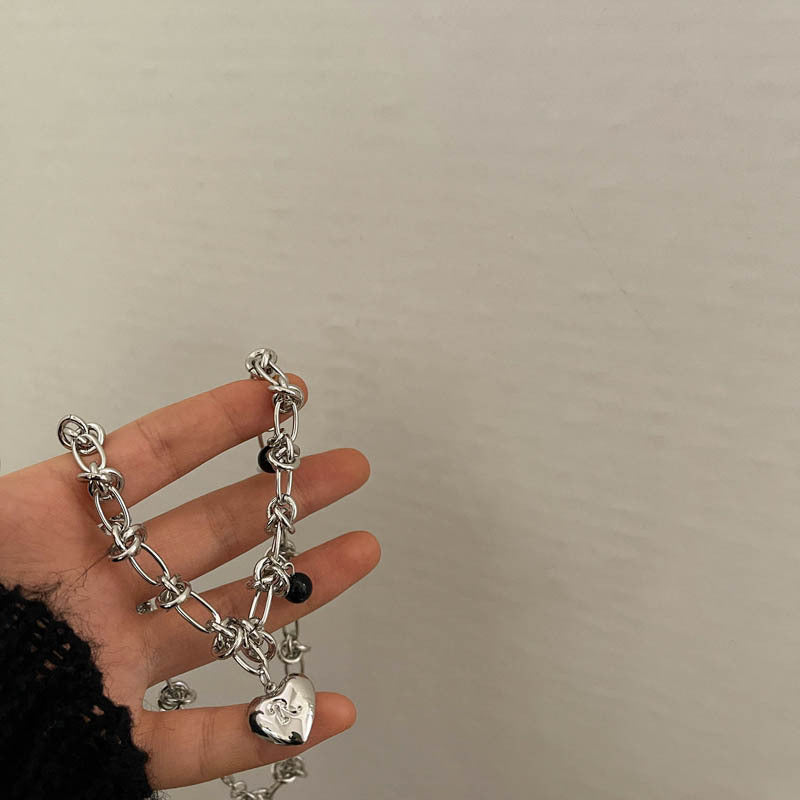 Bramble Heart Silver Necklace