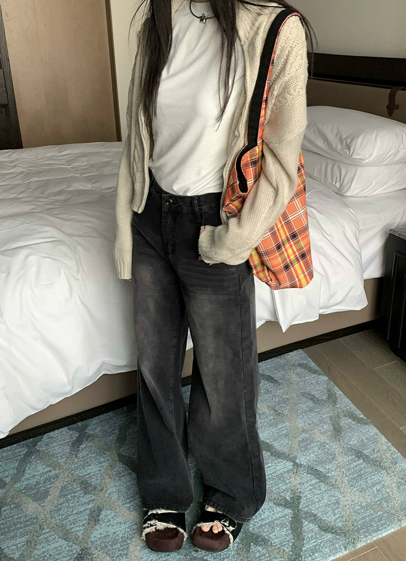 Felicia Denim Straight Pants