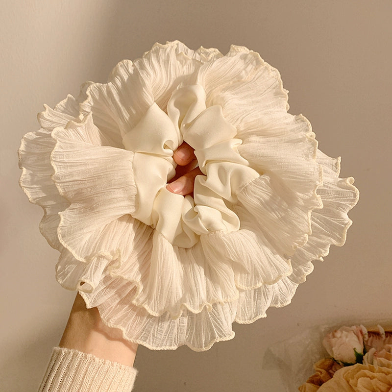 Layered Ruffle Chiffon Hair Scrunchie