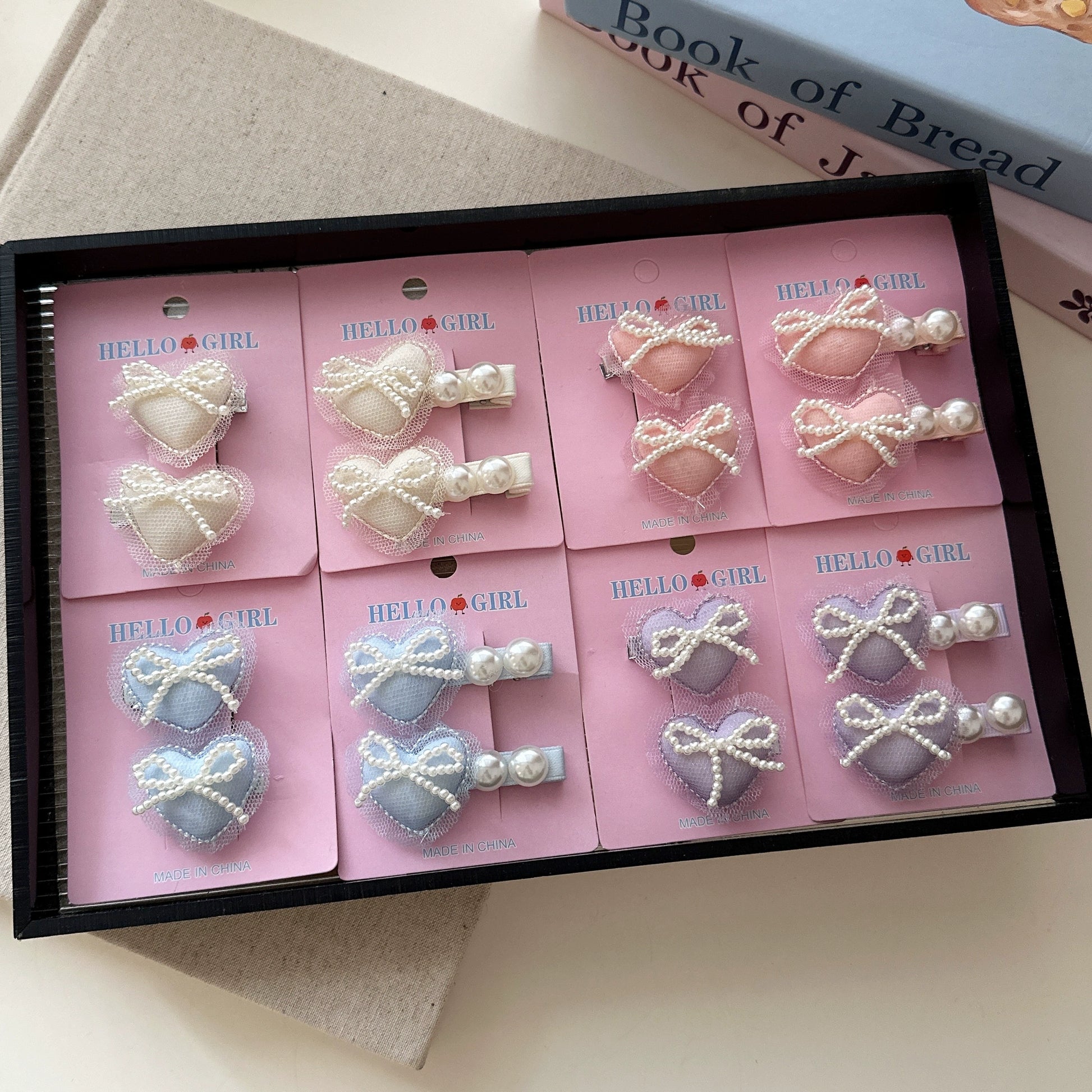 Hearty Ribbon Mini Clips