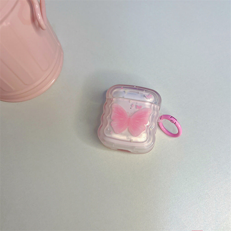 Pink Butterfly AirPods Case