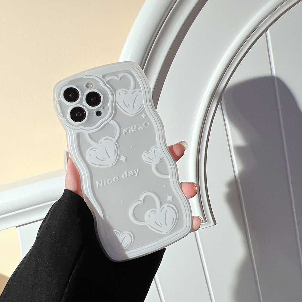 Doodling Heart Transparent Case