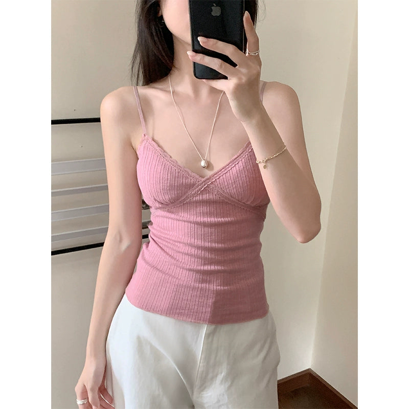 Scalloped Edge Ribbed Cami