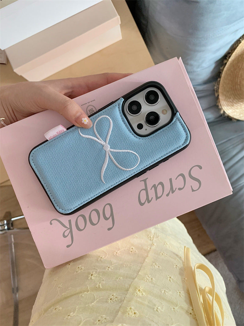 Leather Bow Accent Phone Case