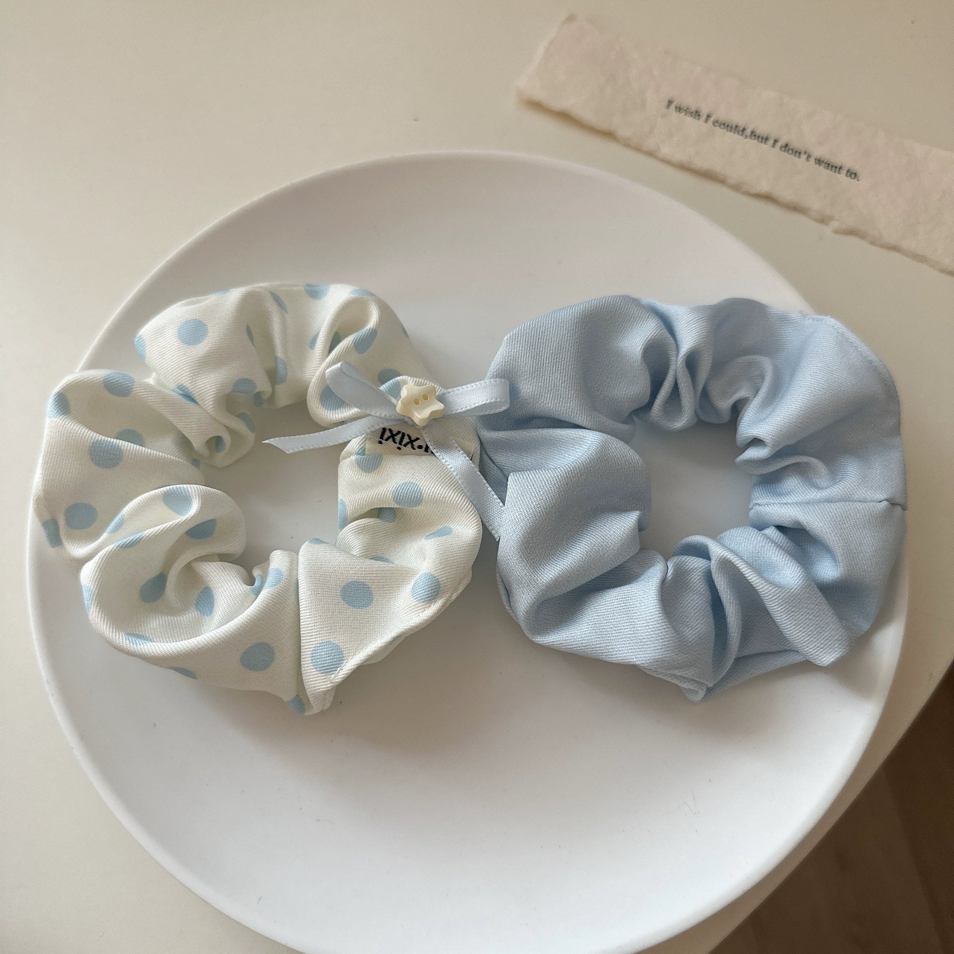 Silk Baby Blue Scrunchie