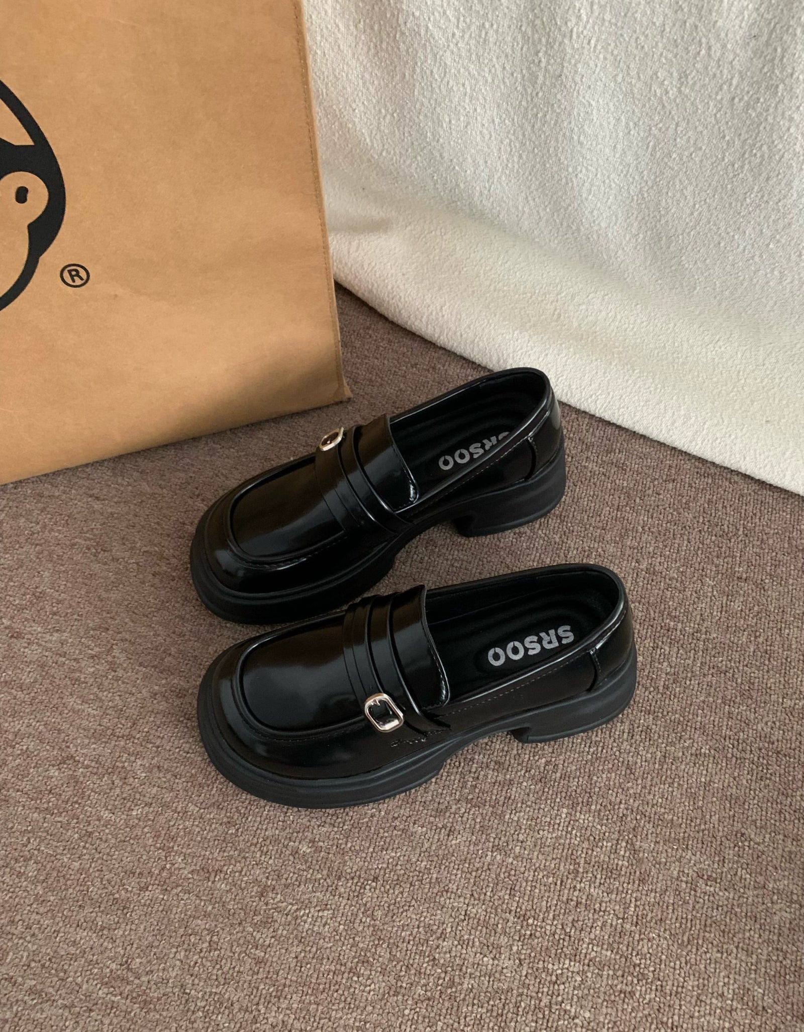 Chunky Platform Buckle Loafers