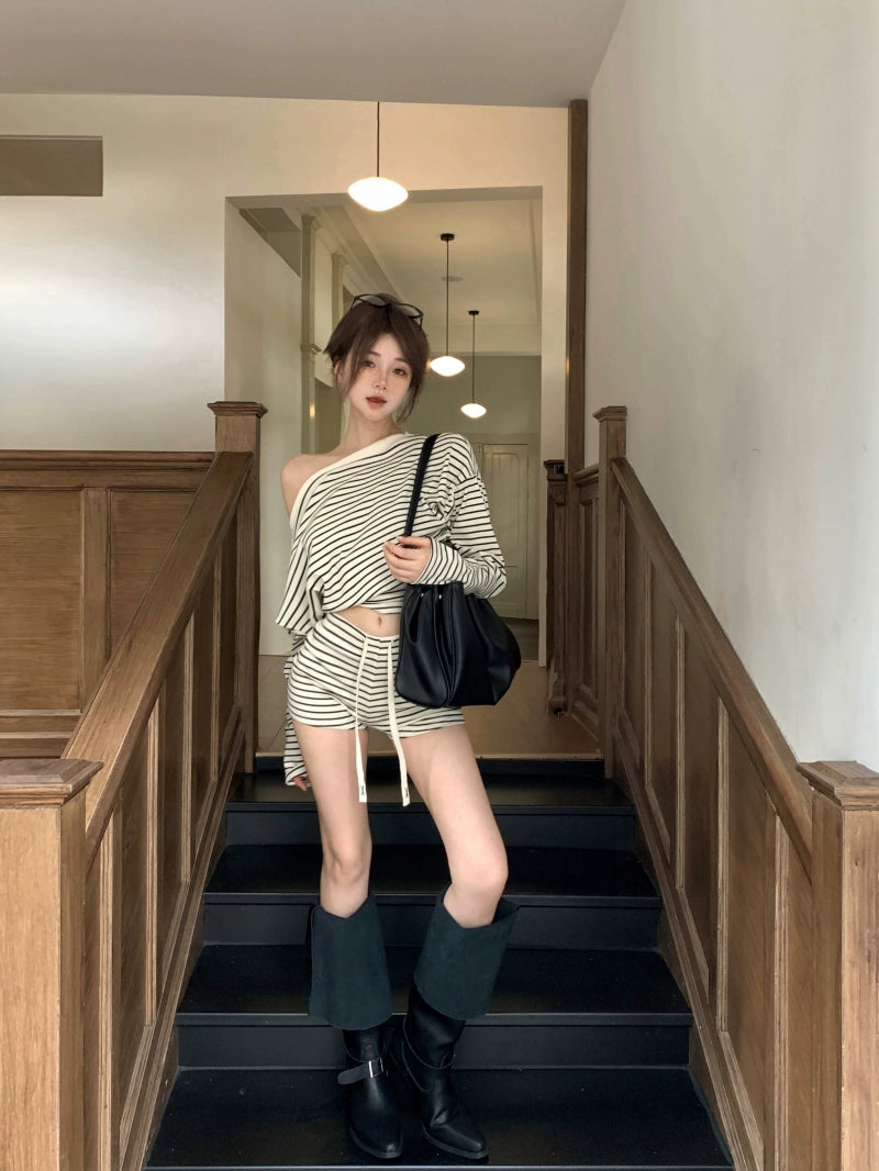 Cozy Knit Sweater Shorts Set