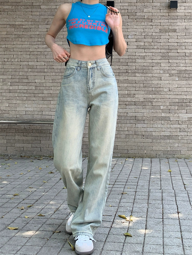 Vintage Loose Fit Denim Trousers
