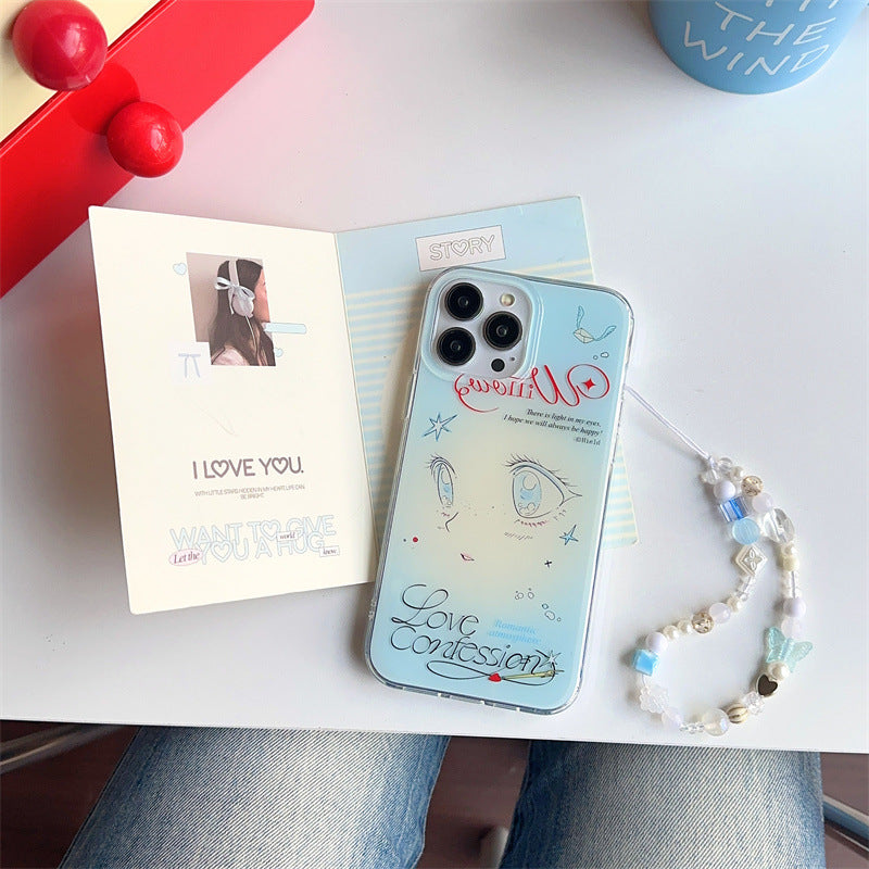 Artistic Eye Design Clear Phone Case