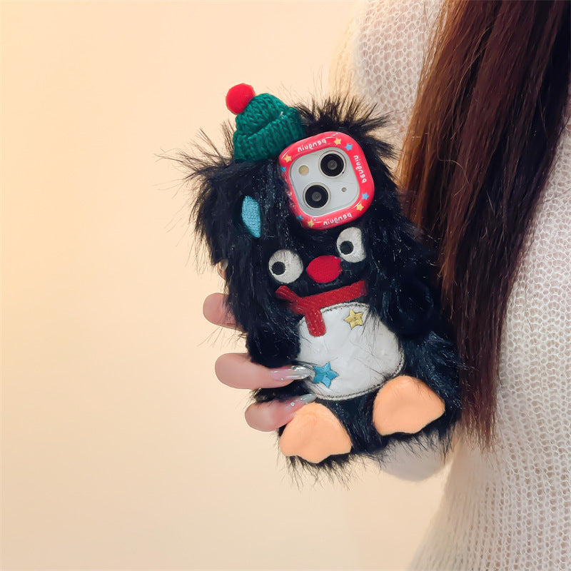 Beanie Penguin Fluffy Case