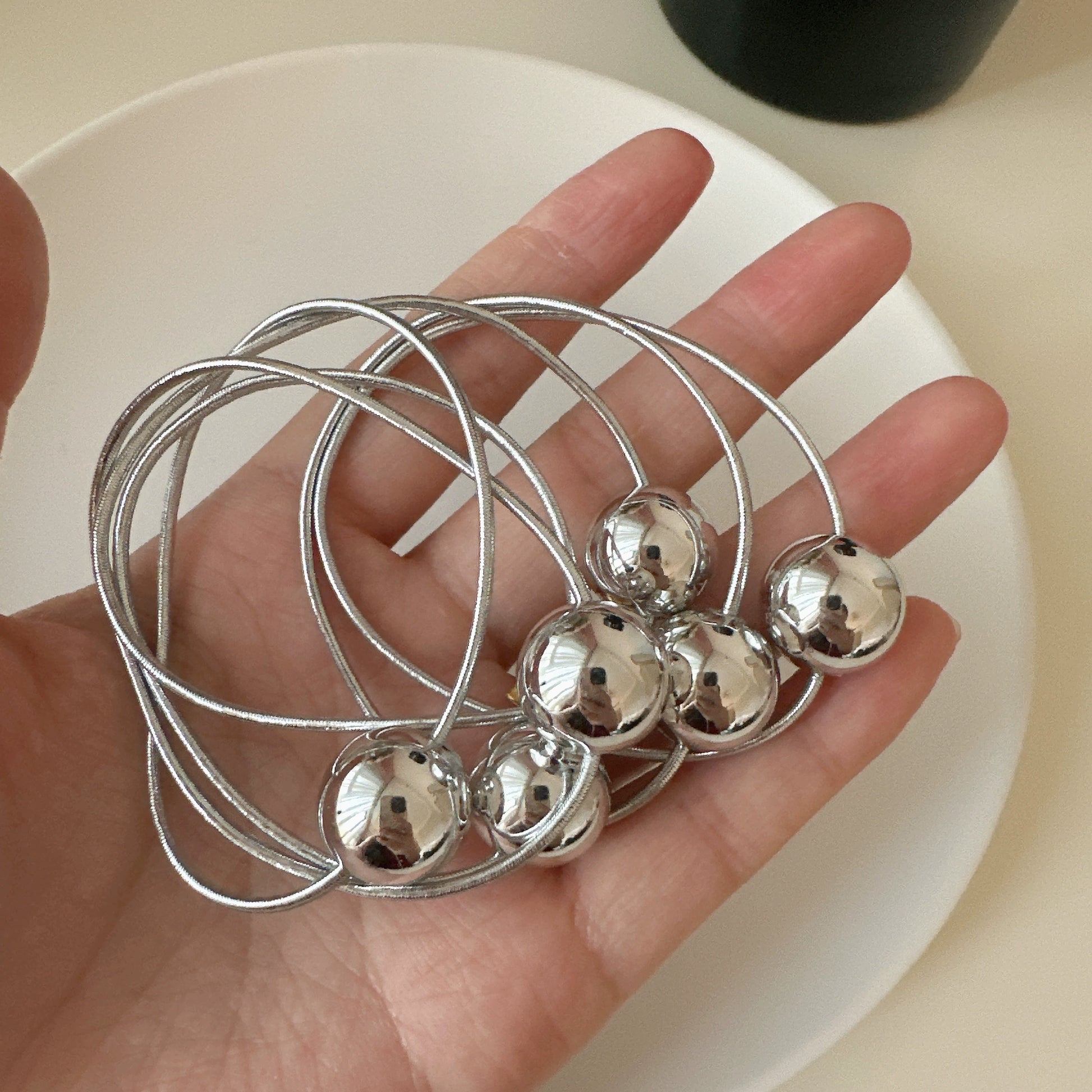 Elastic Hair Bands with Beads