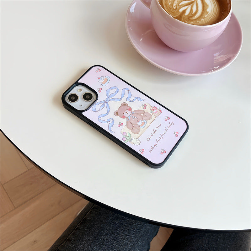 Lace Bow Bear Pink Case