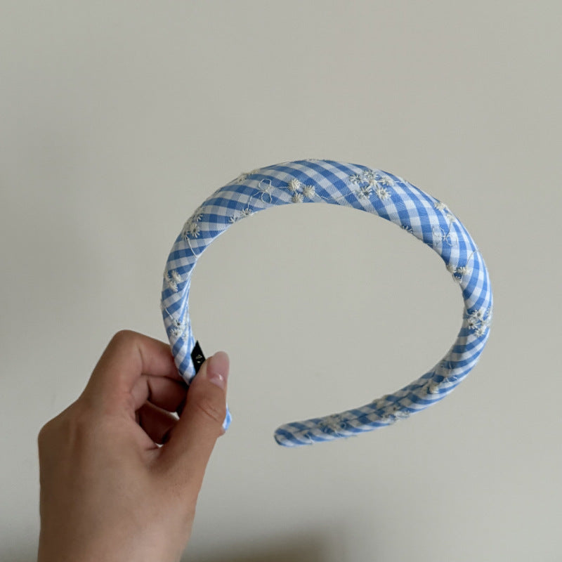 Floral Gingham Fabric Hair Accessories