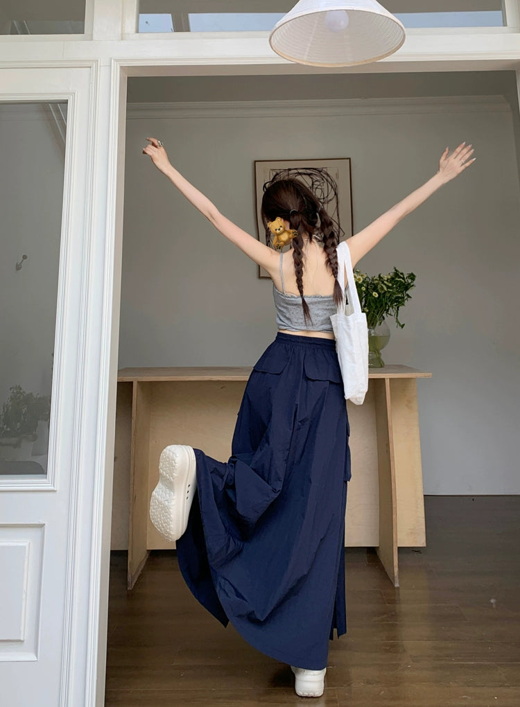 Flowy A-Line Long Maxi Skirt