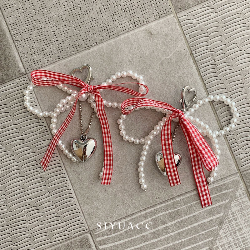 Blue Bow Pearl Shoe Buckle