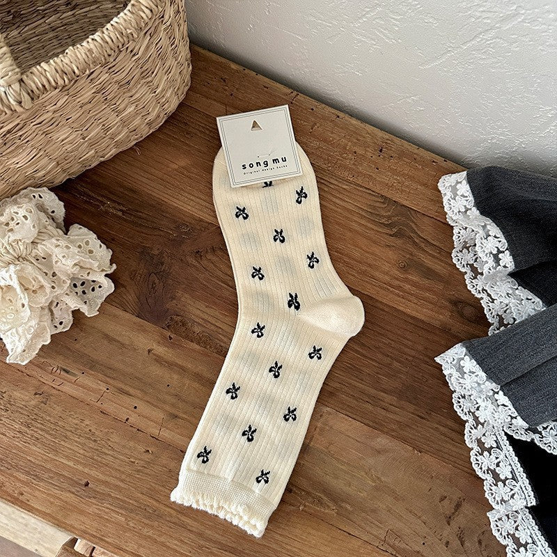 Vintage Floral Soft Cotton Socks