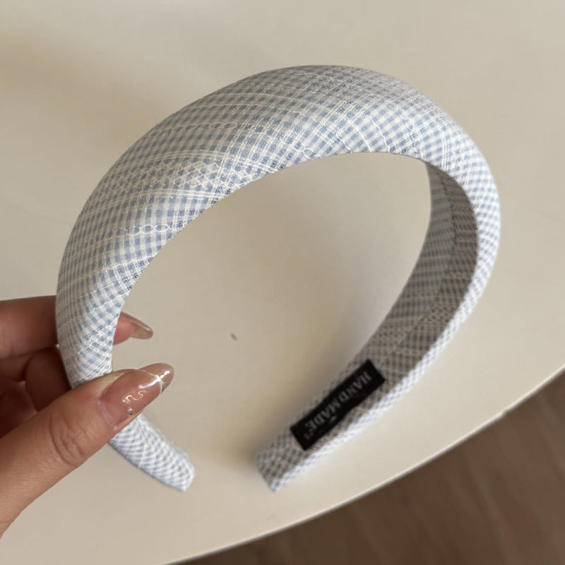 Plaid Fabric Headband Hair Accessories