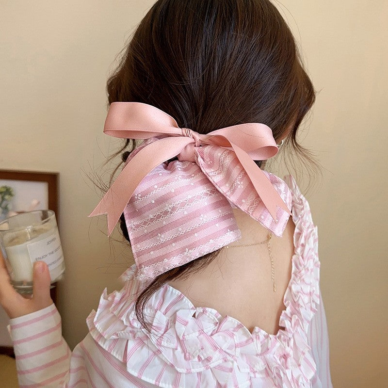 Polka Dot Lace Scrunchie
