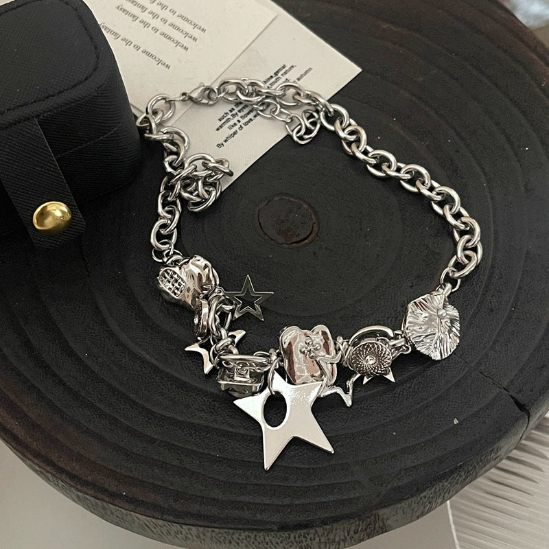 Silver Stars Necklace