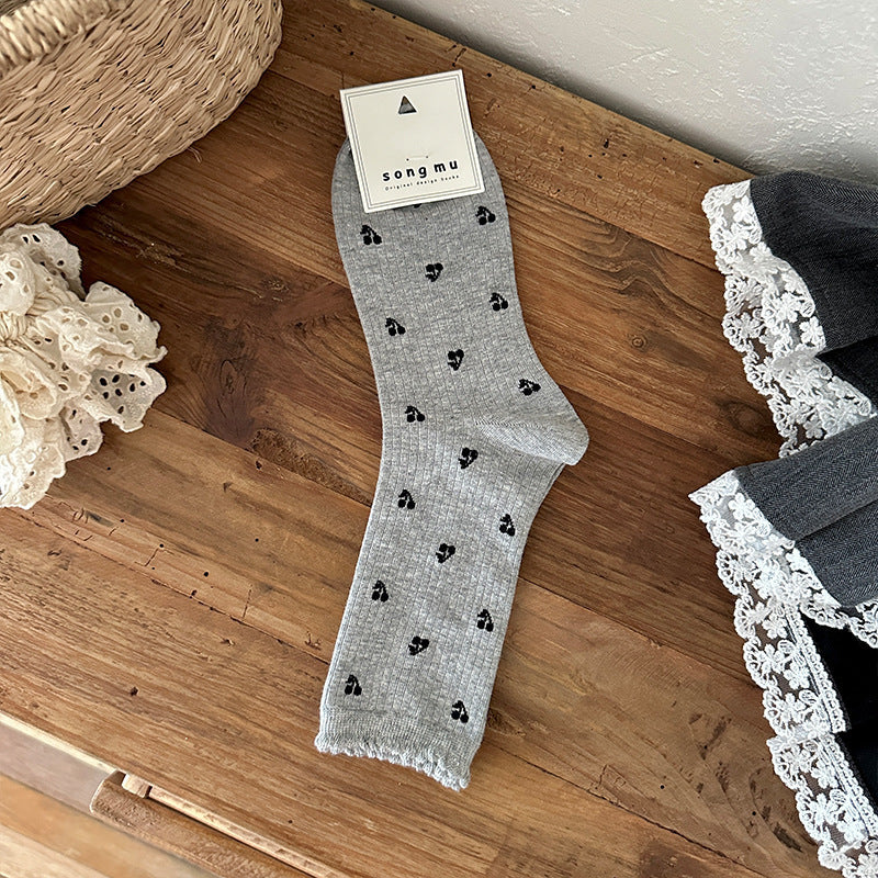 Vintage Floral Soft Cotton Socks