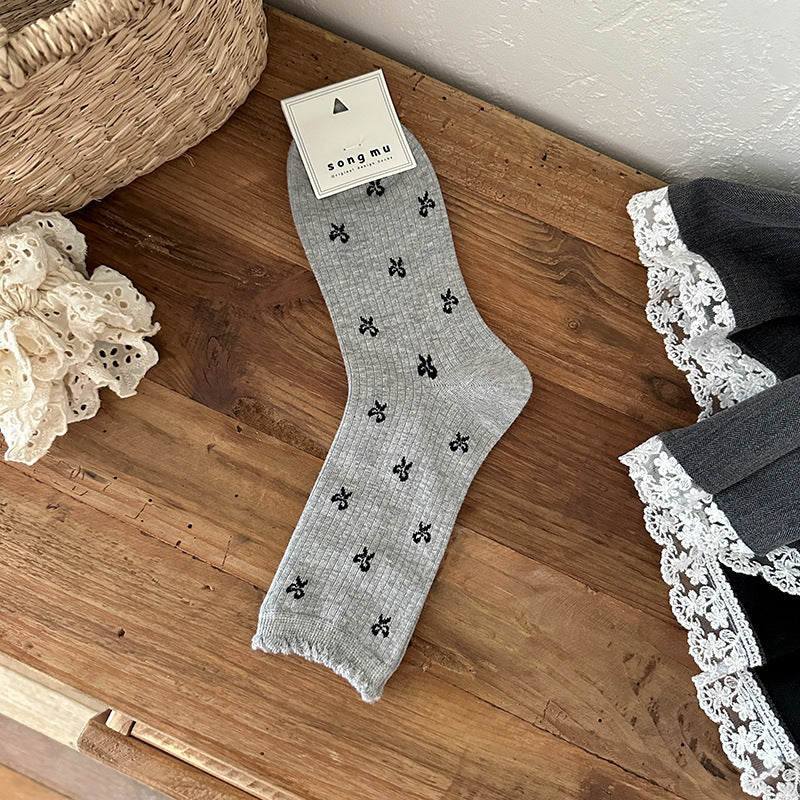 Vintage Floral Soft Cotton Socks