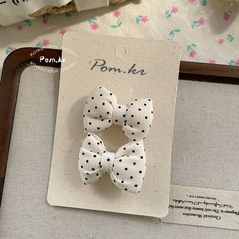 Polka Dot Bow Clips