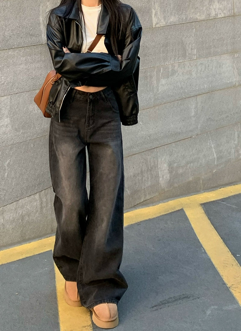 Felicia Denim Straight Pants