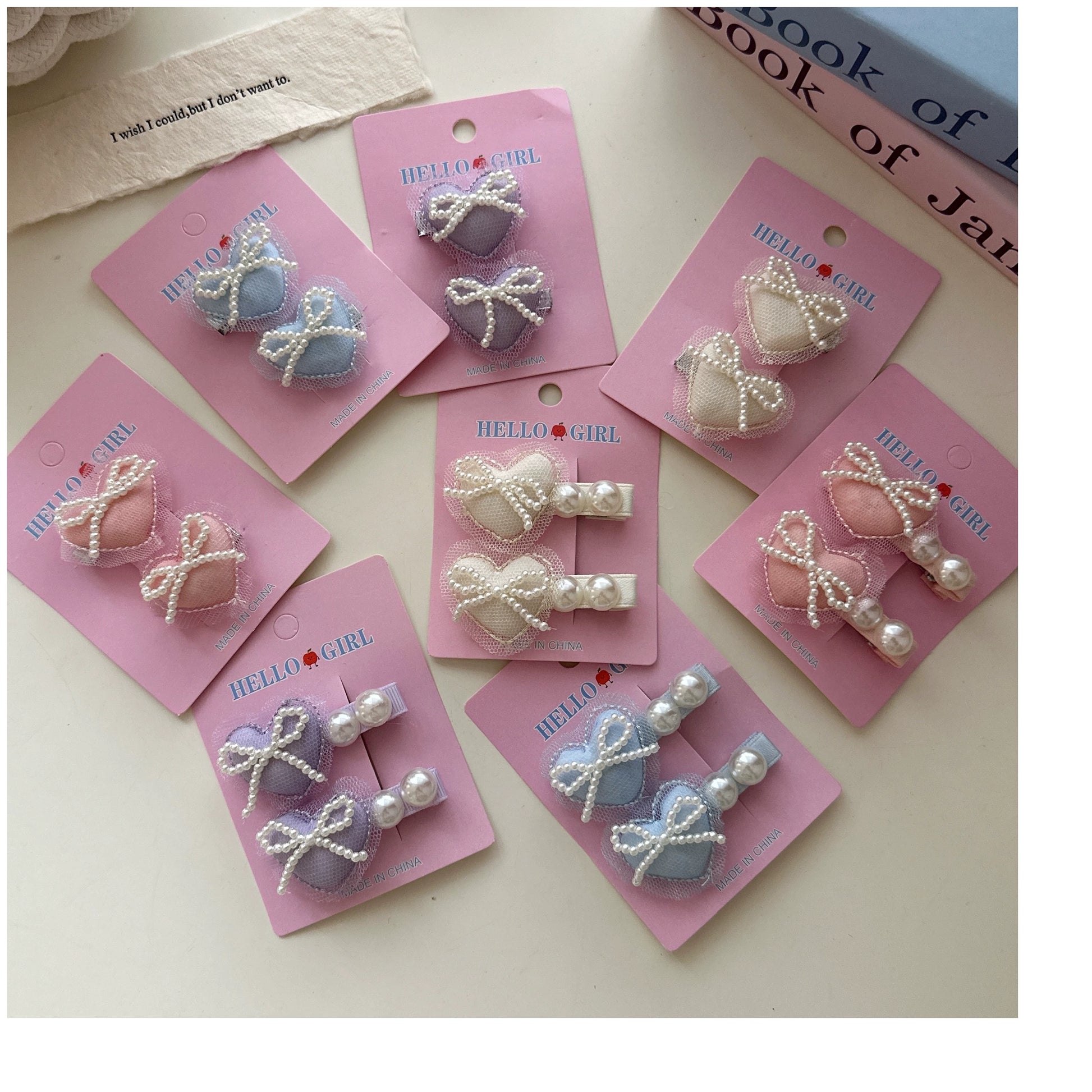 Hearty Ribbon Mini Clips