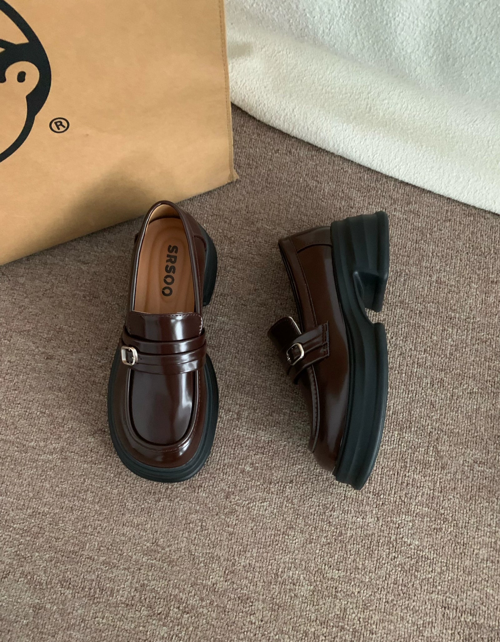 Chunky Platform Buckle Loafers