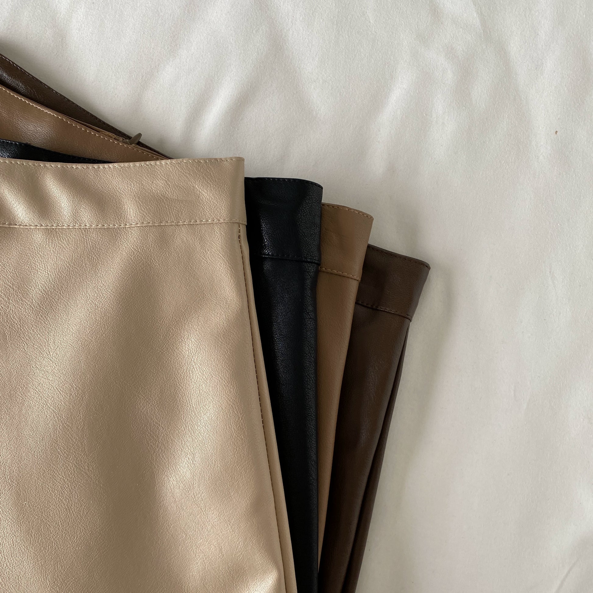 Earth Tone PU Skirt