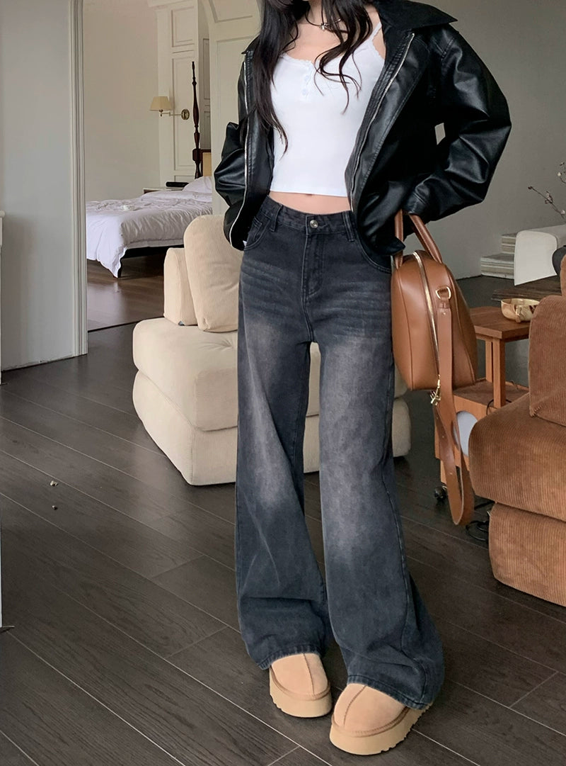 Felicia Denim Straight Pants