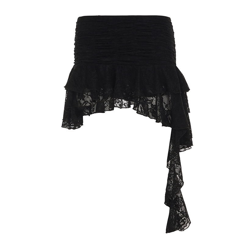 Swirl Lacey Mini Skirt