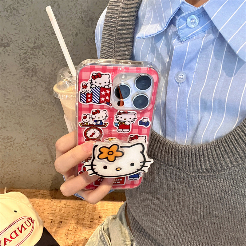 Retro Red Plaid Kitty Case